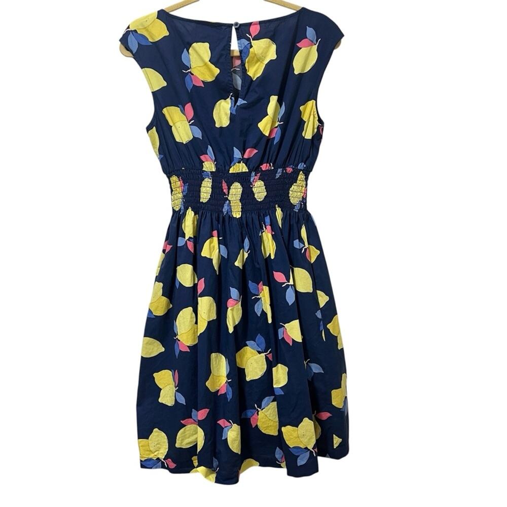 Kate Spade Lemon Zest Blaire Dress 10 Navy Fit & Flare - Picture 6 of 6